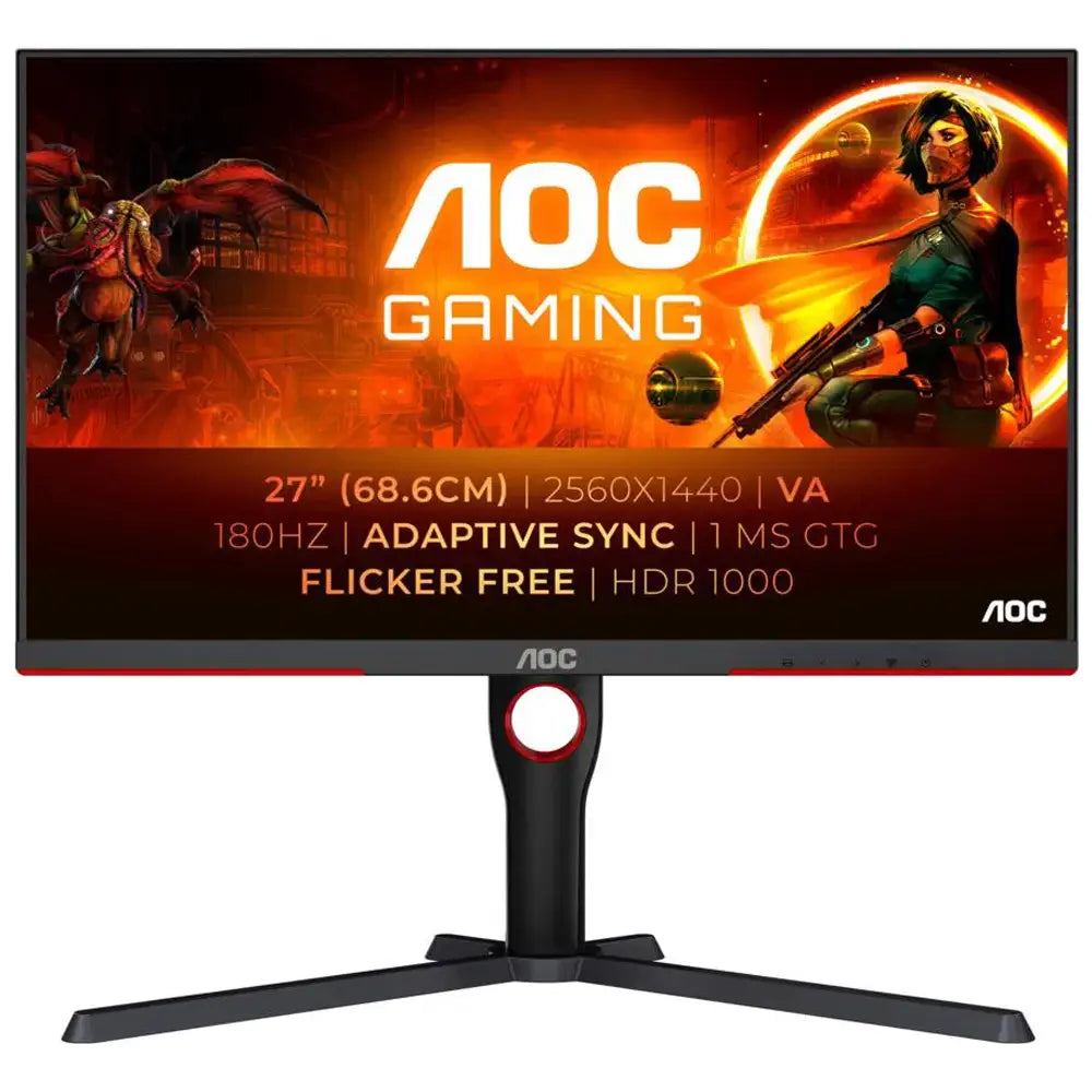 Monitor AOC Q27G3XMN 27″ QHD VA gaming (180Hz, 1ms, HDR1000, Mini LED, HDMI/DP, pivot) – nov