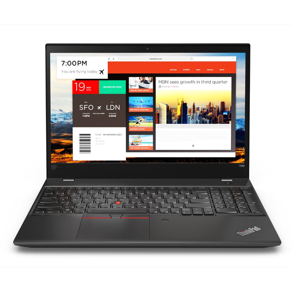 Prenosni računalnik Lenovo ThinkPad T580, Intel Core i5 8250U, 1.60 GHz, 8 GB RAM, 256GB SSD, 15.6"FHD (1920 x 1080), Intel UHD Graphics 620, Webcam, Windows, Refurbished
