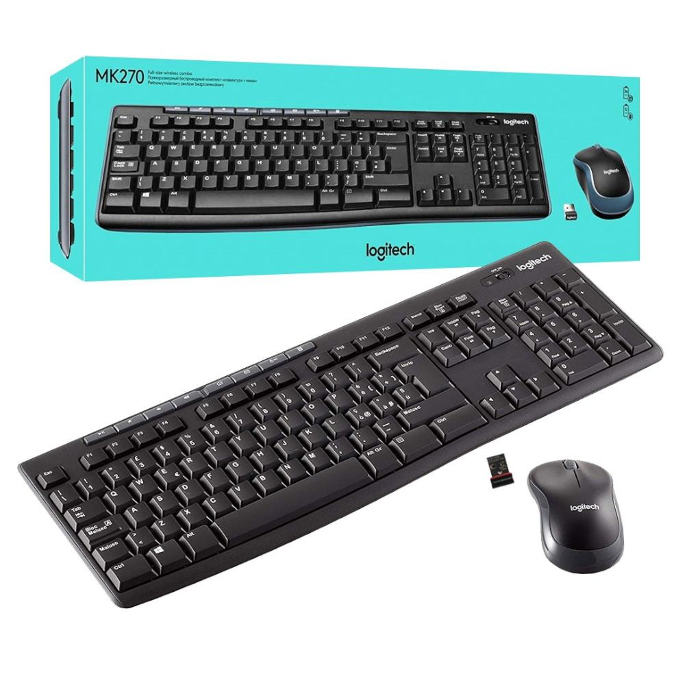 Logitech Wireless Combo MK270, Unifying SLO Tipkovnica in Miška