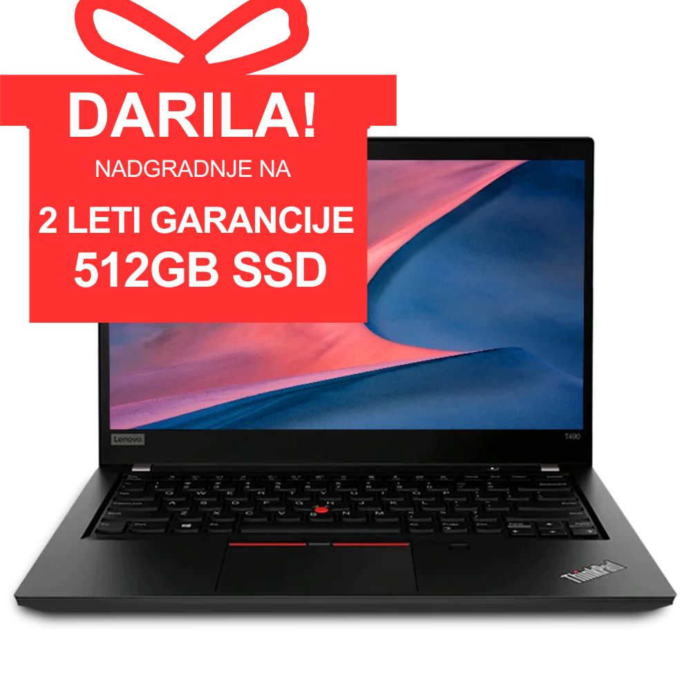 Prenosni računalnik Lenovo ThinkPad T490, Intel Core i5 8365U, 1.60 GHz, 16 GB RAM, 256GB SSD, 14"FHD (1920 x 1080), Intel UHD Graphics 620, Webcam, Windows, Refurbished