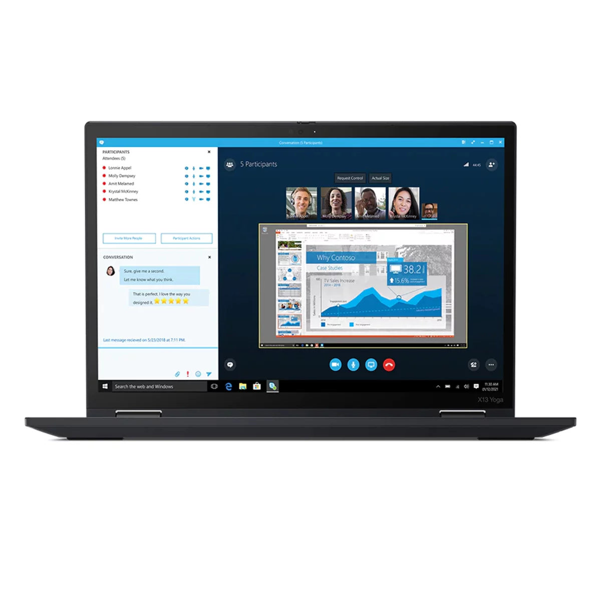 Prenosni računalnik Lenovo ThinkPad X13 Yoga GEN2, Intel Core i7 1165G7, 2.80 GHz, 16 GB RAM, 512GB SSD, 13.3"WUXGA (1920 x 1200), Intel Iris Xe Graphics, Webcam, Windows, Refurbished