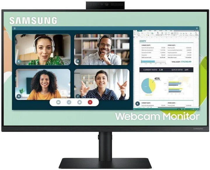 Monitor Samsung S24A400VEU 24″ FHD IPS monitor (kamera, zvočniki, USB hub, HDMI/DP, pivot) – nov