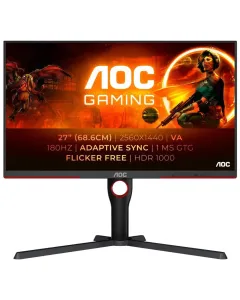 Monitor AOC Q27G3XMN 27″ QHD VA gaming (180Hz, 1ms, HDR1000, Mini LED, HDMI/DP, pivot) – nov