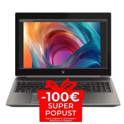 Mobilna delovna postaja HP Zbook 15 G6, i7-9850H, 2.6GHz, 16 GB RAM DDR4, 512 GB SSD, 15.6″ FHD, NVIDIA Quadro T2000 Max-Q 4GB, Cam, Windows