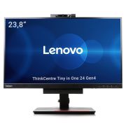 Monitor LENOVO TIO24 GEN 4 24" FHD IPS LED (1920x1080), DP, USB 2.0, USB 3.1, Black, Refurbished