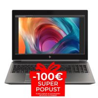 Mobilna delovna postaja HP Zbook 15 G6, i7-9850H, 2.6GHz, 16 GB RAM DDR4, 512 GB SSD, 15.6″ FHD, NVIDIA Quadro T2000 Max-Q 4GB, Cam, Windows
