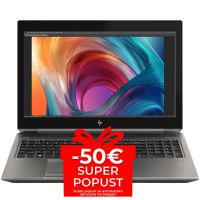 Mobilna Delovna postaja HP Zbook 15 G6, i9-9880H, 2.3GHz, 16 GB RAM DDR4, 512 GB SSD, 15.6″ FHD, Quadro T2000 Max-Q 4GB, Cam, Windows